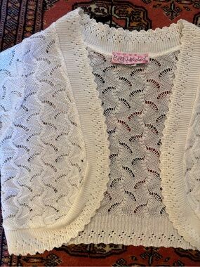 Y2K Knit Minded Crochet Bolero